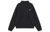 Club Fleece Herren durchgehender Reißverschluss Fleecejacke, Schwarz/Weiß FZ0889-010