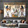 2D Antike Ägyptische Grabmalerei Kulisse Hieroglyphen & Figuren Themen-Deko Hintergrund