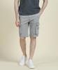 Panicalle Grey Washed Cotton Blend Cargo Shorts