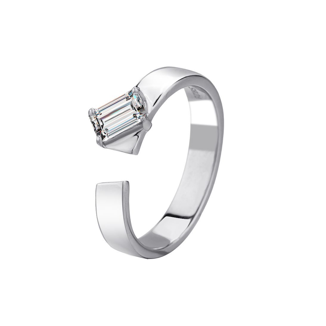 

Кольцо из стерлингового серебра 925 пробы с геометрическим узором и широкой огранкой Ins Simple Square Ring Ring Niche Exquisite Personalized Sugar Cube Open Ring opening adjustable