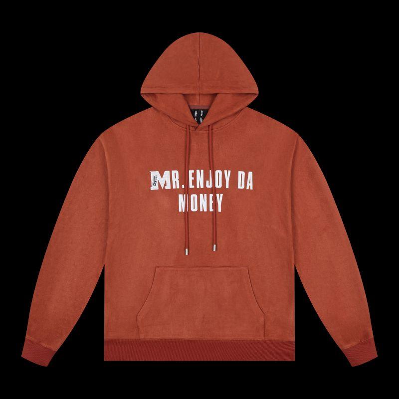 

Medm Basic Letter Slogan Top Suede Hooded Sweatshirt Men s Spring and Autumn American Hip-Hop Pullover Casual Hoodie Red XL
