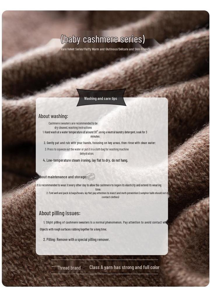 Women's Thick Cashmere Lapel Sweater - New Autumn/Winter Knitted Top