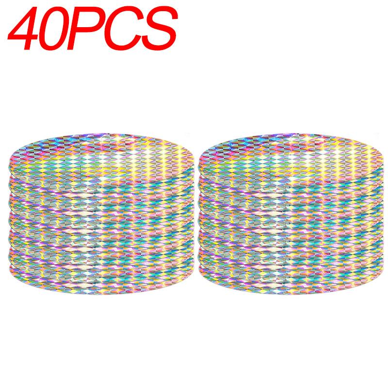 100/20PCS Round Paste Type Bird Repellent Tape Reflective Anti Bird Scare Eflective Stick Tape Pigeon Farm Bird Chasing Tools