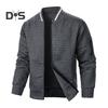 Herrenjacke Herbst Winter Einfarbig Waffelstruktur Sweatshirtjacke mit Taschen Reißverschlussleiste Lässige Oberbekleidung Sportliche Kleidung