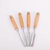 4pc Carpenter Essential Chisels Practical Wooden Handle Tool Flat Chisel for Furniture Making and Wood Crafting