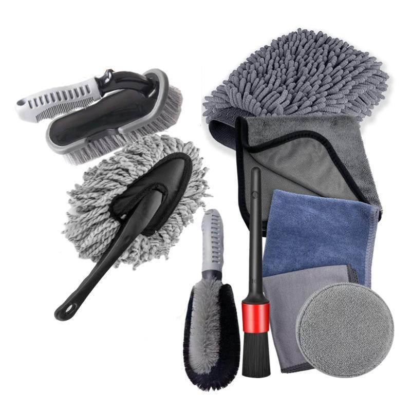 Car Interior Duster Detail Brush Cleaning Gel Kit Soft Dash Vent Dusting Slime Putty Detailing Brushes Accessories Essentials Supplies Tools for Auto