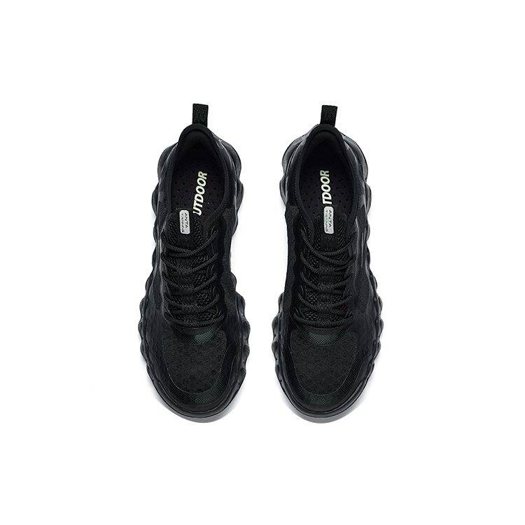 Anta Outdoor Series Fabric Synthetic Leather Shock Absorbing Non-Slip Wear-Resistant Breathable Low-Top Casual Shoes Men Sneakers Black 112226602-1