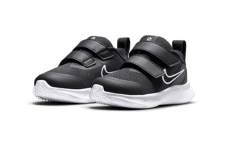 Nike Star Runner 3 Low Top Running Shoes Black White Infant And Toddler DA2778-003