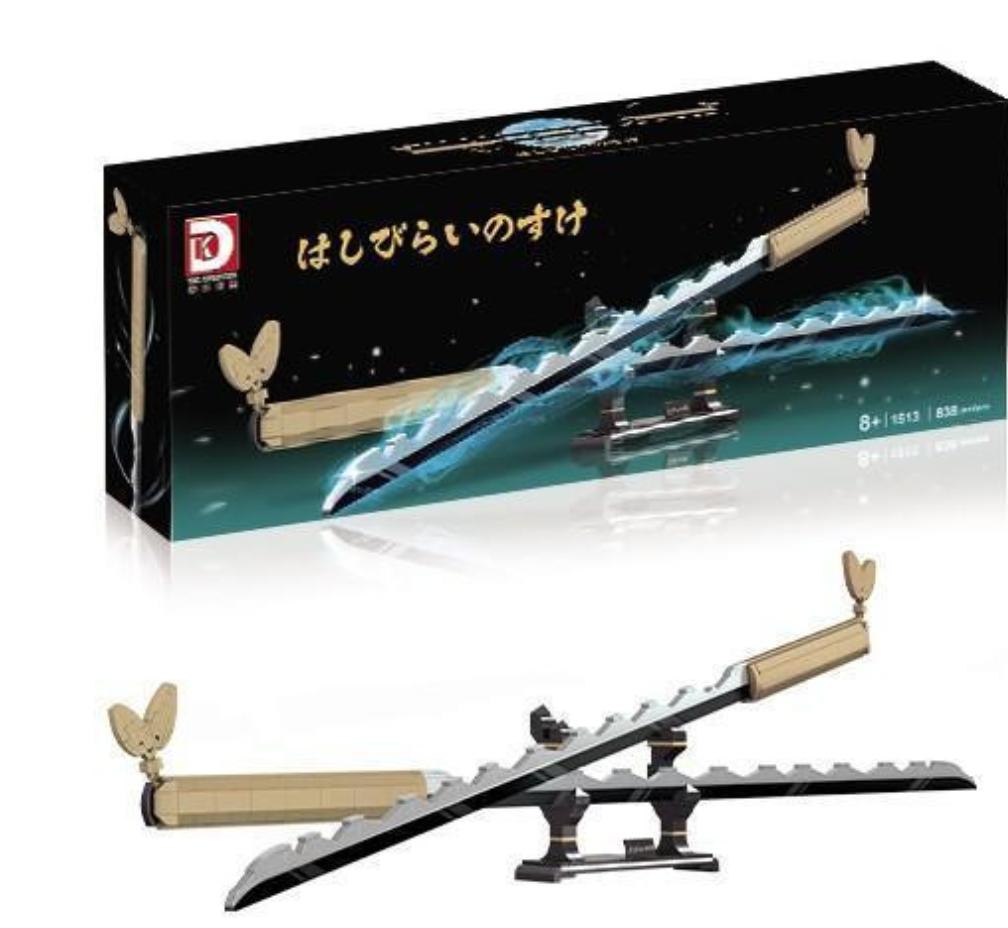 Samurai Sword Building Blocks Ninja Blade Katana Japanese Anime Butterfly Nichirin Knife Bricks Children Toys for Adult