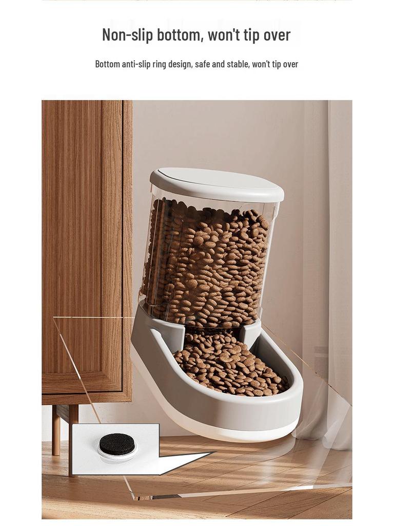 Automatic Pet Water Fountain and Feeder: Cordless Dispenser for Dogs and Cats