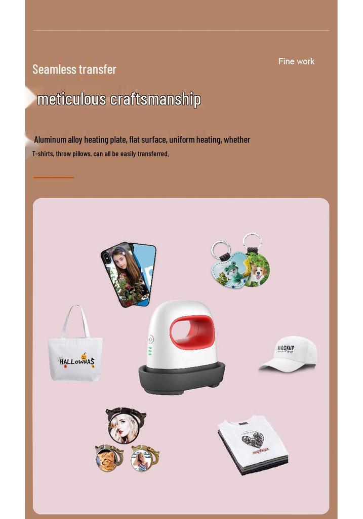 Portable Mini Heat Press for Clothing Transfers