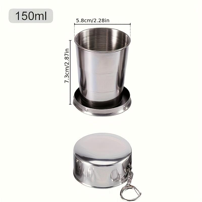Foldable 201 Stainless Steel Tumbler - Portable, Space-Saving Design for Travelers, Campers & Workers, Camping Essentials