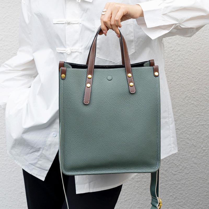 Large Bag Women's High-end Commuting Tote Bag New Genuine Leather Women's Bag Handbag Large Capacity Shoulder Bag