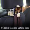 Hidden Car Seat Back Hook & Phone Holder: Multi-functional Interior Accessory