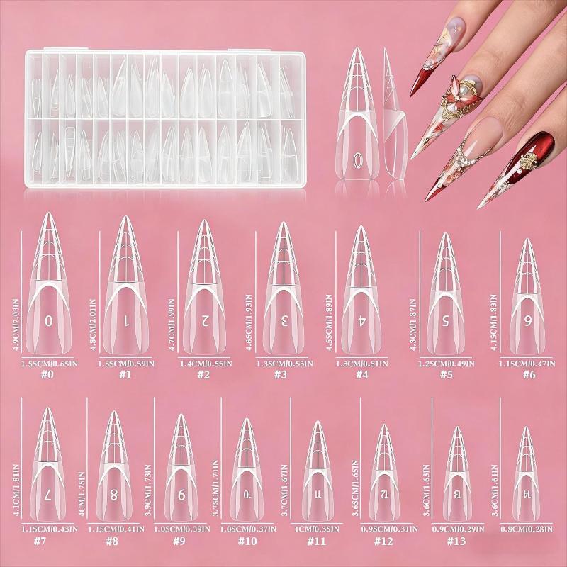 150Pcs French Nail Dual Forms Quick Building Gel Mold Full Cover Tip Salon Quality Extension Nail Art Forms