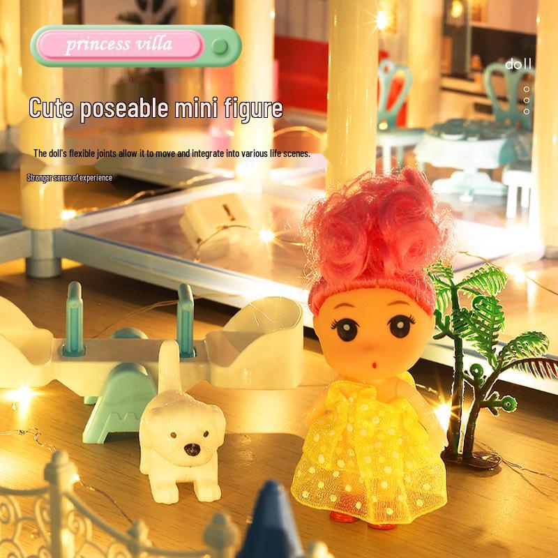 Princess Castle Dollhouse Playset: Puzzle Villa for Girls