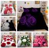 3D Rose Bedding Set Women's Couple Down Duvet Cover Pillowcase 2/3pc King Queen Bed Full Size Cover Gift Home Textile