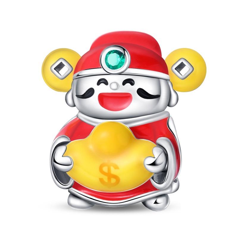 Winter Newcopper Chinese Wind Snake Series Charms Fit Original 4Mm Aperture Bracelet Charm Beads Diy Female Jewelry