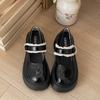 Moda celebrità di Internet retrò francesi platform scarpe basse in pelle da donna 2025 nuova primavera e autunno versatili gonna Mary Jane scarpe singole