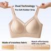 Women Invisible Liquid Foundation Bra Seamless Anti‑Gravity Lift Plus Size Minimizer Bra Thin Large Bust Bra Gather Side Fat