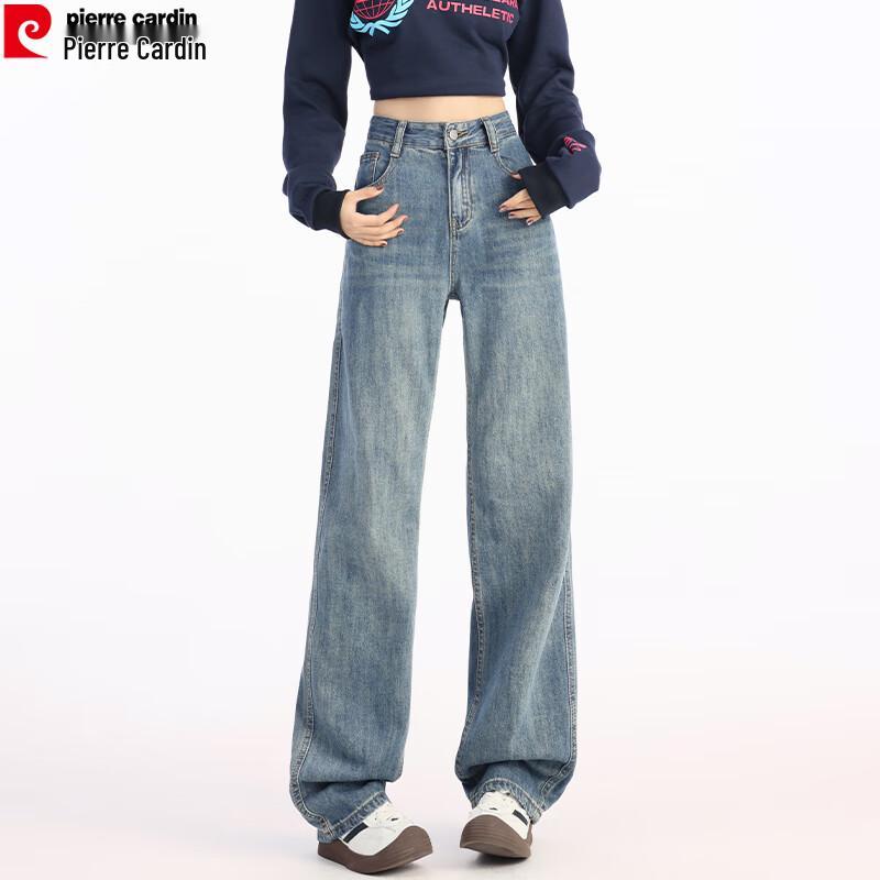Pierre Cardin Women's Straight Wide-Leg Jeans