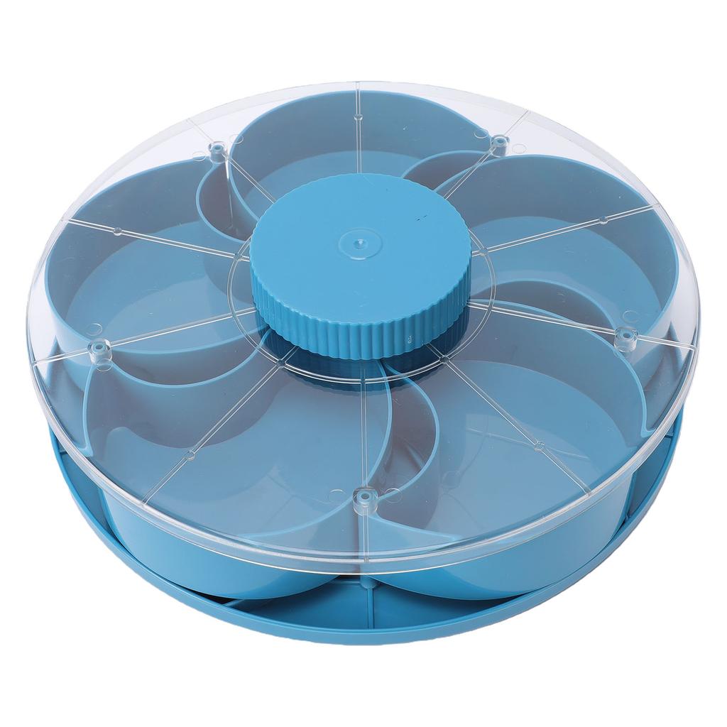 Plateau de service divisé pour snacks, trempettes, apéritifs de fête, boîte à snacks rotative avec couvercle, plateau pour fruits et légumes pour