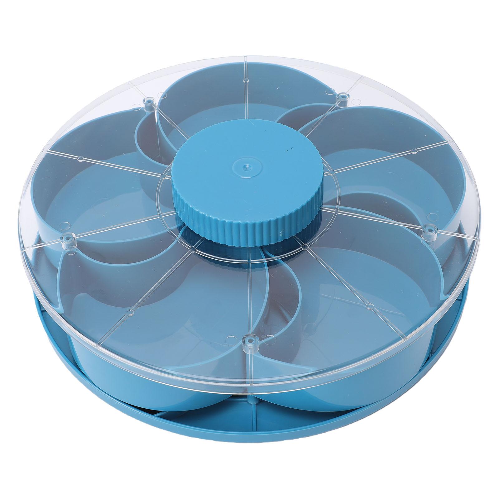 Fishine Divided Serving Tray For Snacks Dips Party Appetizers Rotating Snack Box Container With Lid Veggie Fruit Tray For