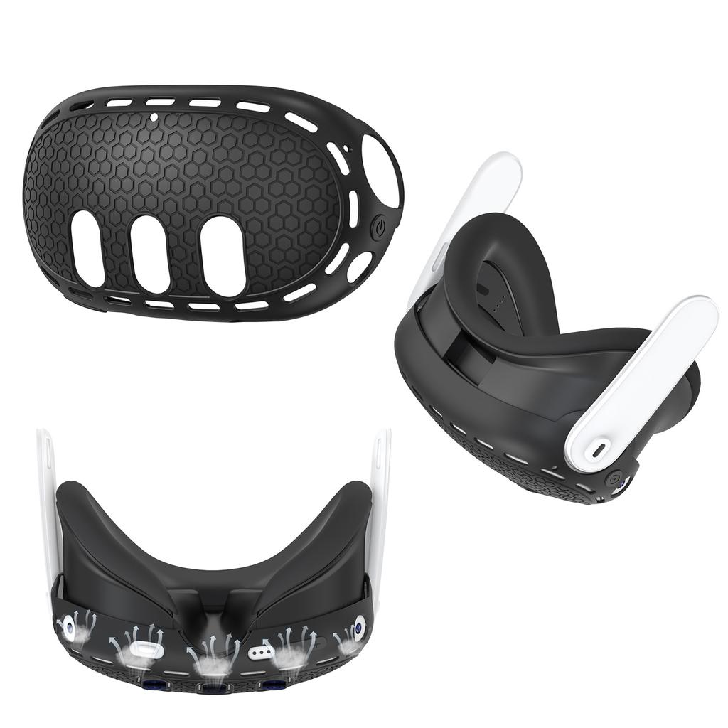 Cover Protector for Quest3 VR Headset Silicone Cover Prevent Scratches and Bumps