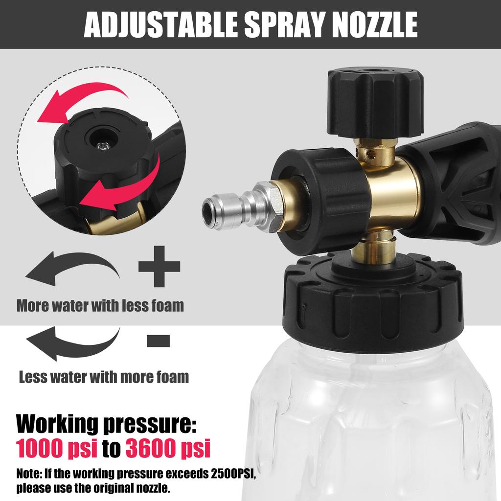 2in1 Foam Sprayer and High Pressure Washer Gun Car Wash double connector Air Foam Gun Pressure Washer Accessories