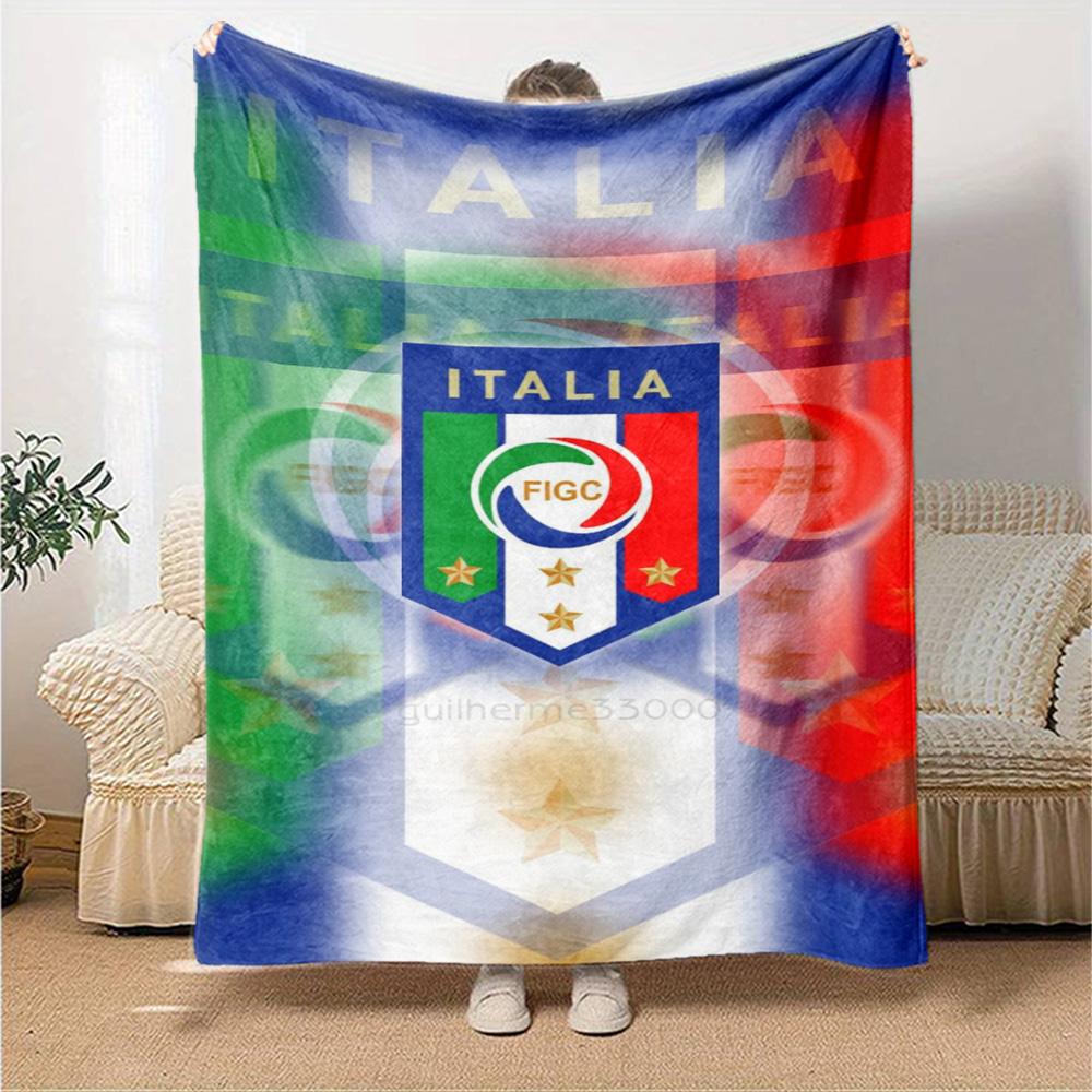 Italia Print Flannel Blanket High Quality Warm Comfortable Cover for All Seasons Perfect for Gifts Home Decor