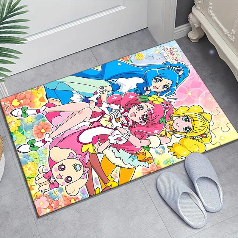 1pc Pretty Cure2 Design Area Rug - Non-Slip, Soft & Cozy Floor Mat for Living Room, Bedroom, Office - Indoor/Outdoor Decorative Carpet