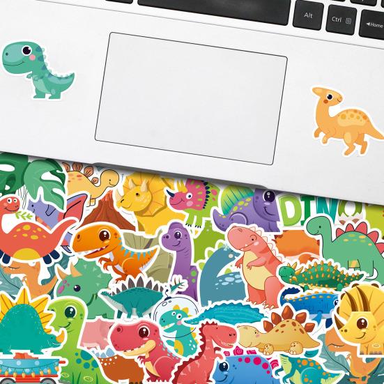 

100 шт. наклейка с динозавром, водонепроницаемая канцелярская наклейка, многоразовая мультяшная наклейка для скейтборда, ноутбука, ноутбука