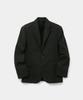 Coor Washed Linen Blend Two-Button Blazer (Black)