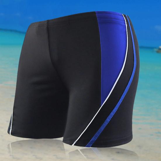 Patchwork Color Inner Drawstring Swimming Trucks with Lining Mid-rise Fine Sewing Men Adult Hot Spring Swim Shorts Beachwear