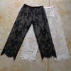 Leggings Hanfu Corti 7/10 da Donna in Pizzo e Pile - Strato Interno Caldo Stagionale Anti-esposizione
