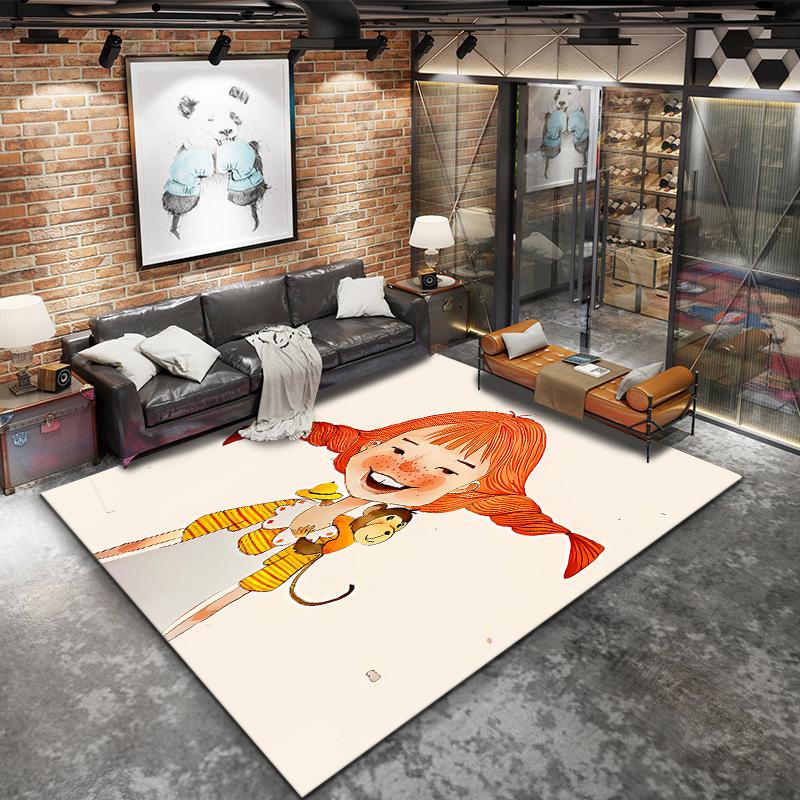 Pippi Carpet Rug For Living Room Bedroom Home Sofa Decoration Kids Play Nonslip Floor Mat
