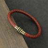 Noter Minimalist Leather Bracelet Homme Vintage Magnet Buckle Men Bangle Cool Biker Accessories Erkek Bileklik Punk Braslet Gift