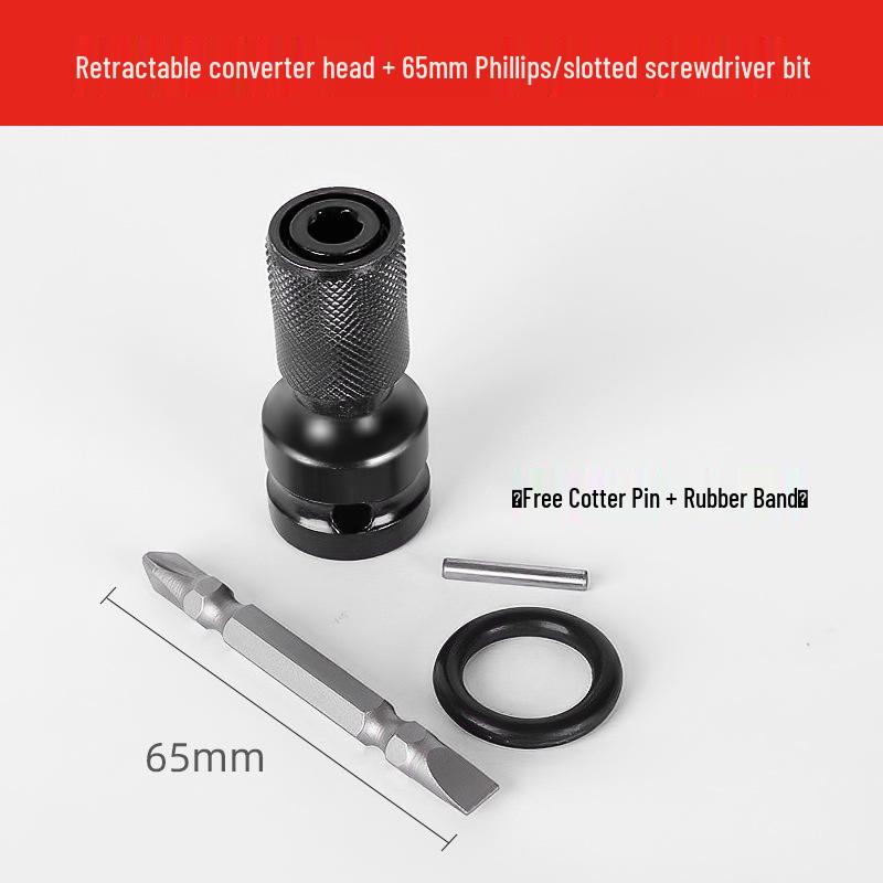 Electric Wrench Conversion Kit: Multifunctional Air Impact, Drill Chuck, Socket & Universal Connector.