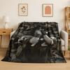 3D Billie Eilish Singer Star Flannel Blanket Soft Warm Throw Blanket for Bedroom Living Room Bed Travel Camping Picnic Gift