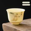 1 Pc Chinese Ceramic Tea Cup Handmade Flower and Bird Pattern Teacup Porcelain Tea Bowl Travel Master Cup Household Teaware
