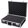 GAWOOW Aluminum Tool Case with Block Cushion, Black, 37.5 X 25.5 X 12cm
