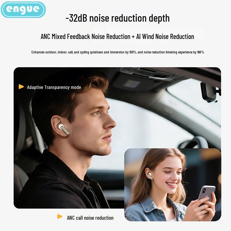 ENGUE EG-AP26 ANC Semi-In-Ear Bluetooth Earbuds