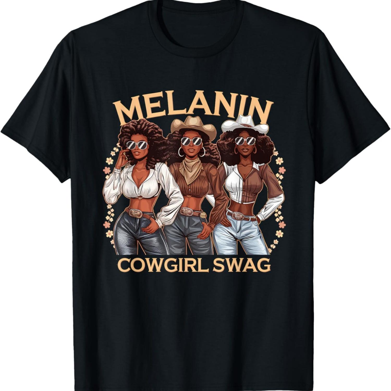 

История чернокожих ковбоев Африканская гордость Меланин Ковбойский шик Футболка XXXXXL чёрный