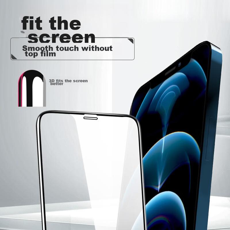 Smorss [2-Pack] Tempered Glass Screen Protector for Apple IPhone 12/12 Pro, Full Coverage HD Screen Film, Diamond Glass Protective Film