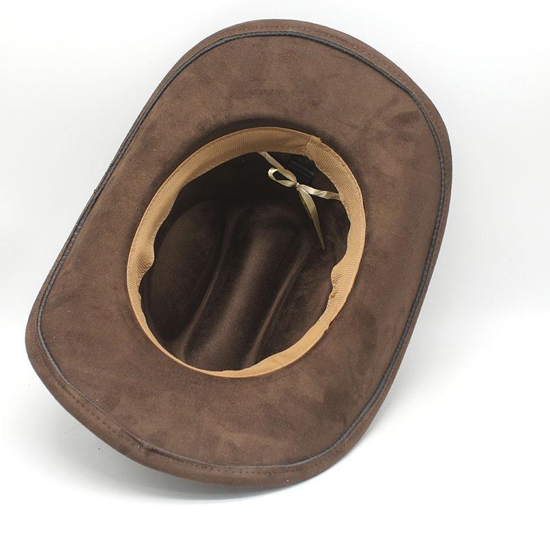 Adjustable Western Cowboy Hat Felt Wide Brim For Men Women