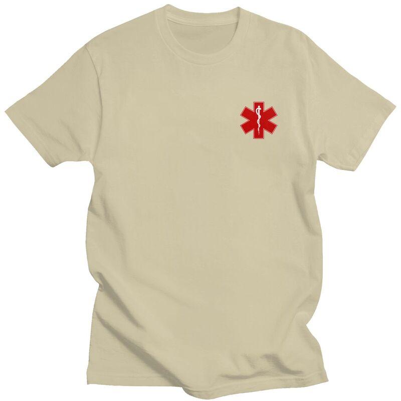 Custom Emt Star Of Life T Shirt for Men Tshirt Fashion Tees Short Sleeve Emt Paramedic Medical Tshirts Loose Fit Clothing