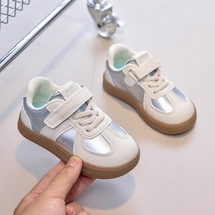 Children's Board Shoes Men's and Girls' Sports Shoes Soft-soled Casual Shoes 2025 Spring New Little White Shoes German Training Shoes Children's Shoes