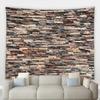 Retro Old Red Brick Wall Tapestry Country Town Street Art Hippie Background Wall Hanging Home Decor Living Room Bedroom Curtain