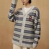 New Era Punk Rock Series Boston Red Sox FW23 Striped Color Block Knit Sweater Unisex sweater blue 13789274