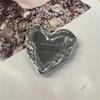 3D Silver Planet Love Heart Mirror Metal Bracket Phone Grip Tok Holder For iPhone Accessories Finger Ring Stand Gift